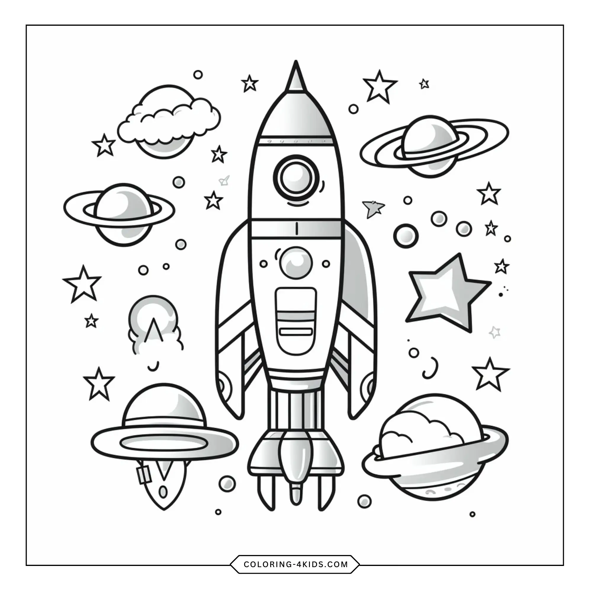 Spaceship Coloring Pages coloring page for kids