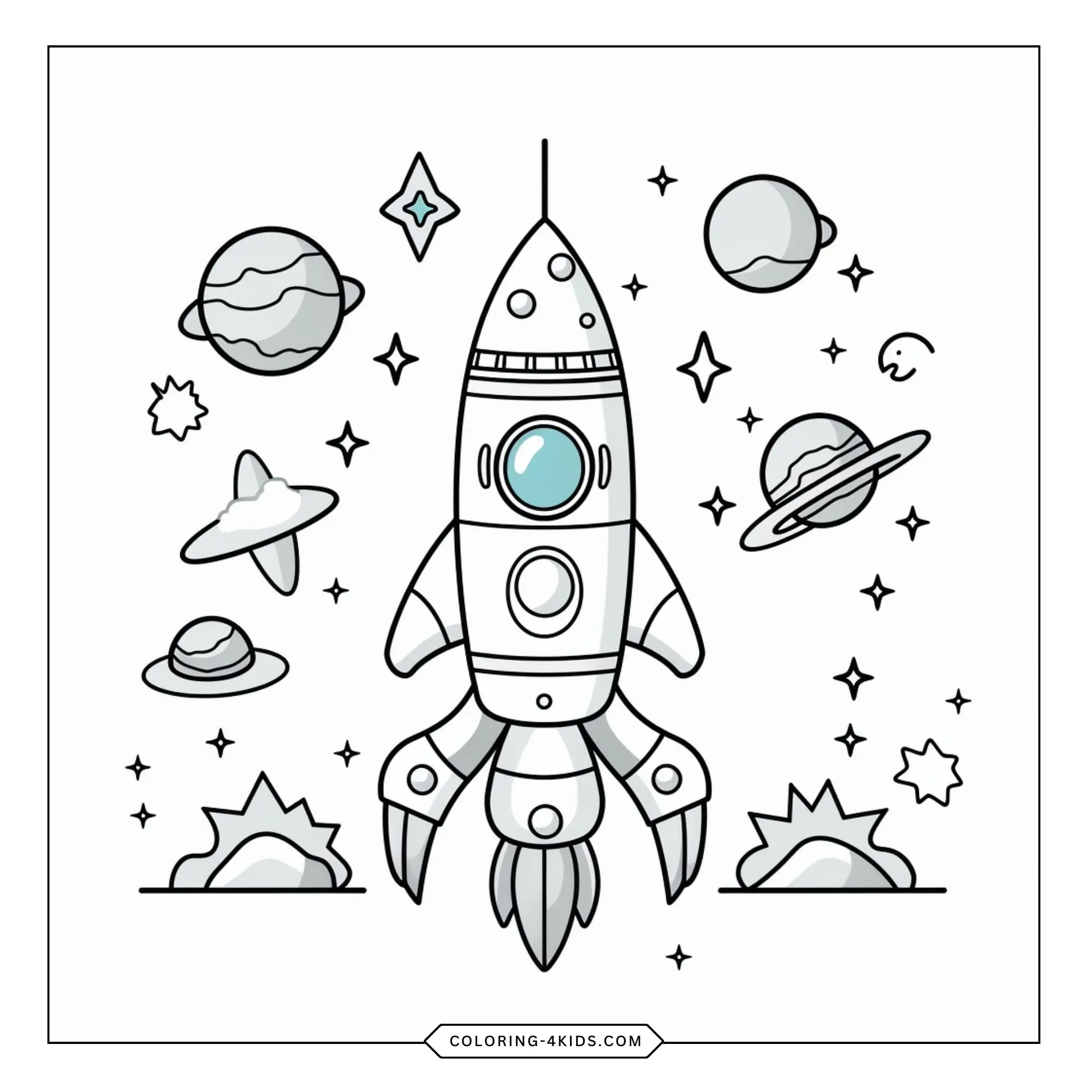 Printable Spaceship Coloring Pages coloring page for kids