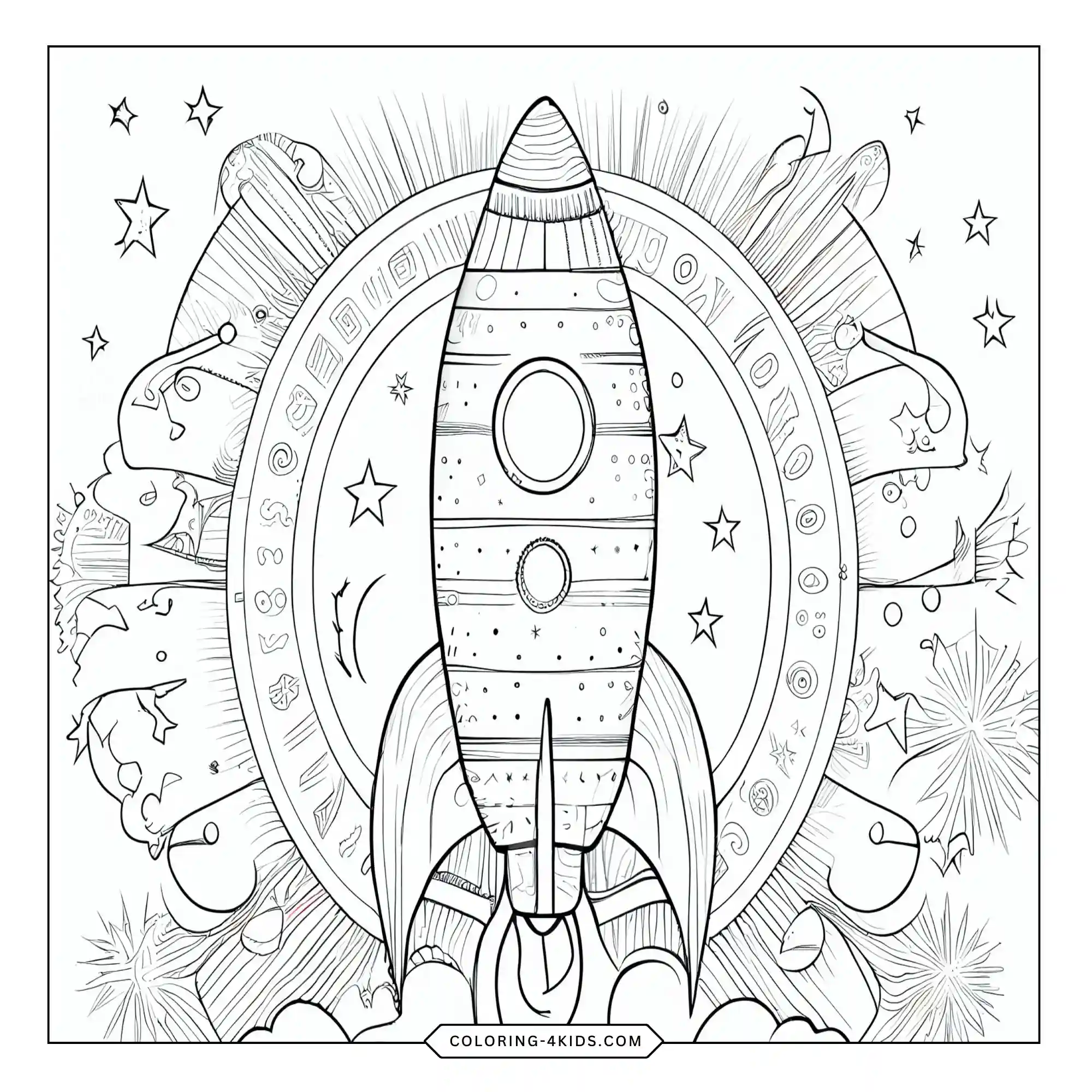 Printable Spaceship Coloring Pages coloring page for kids