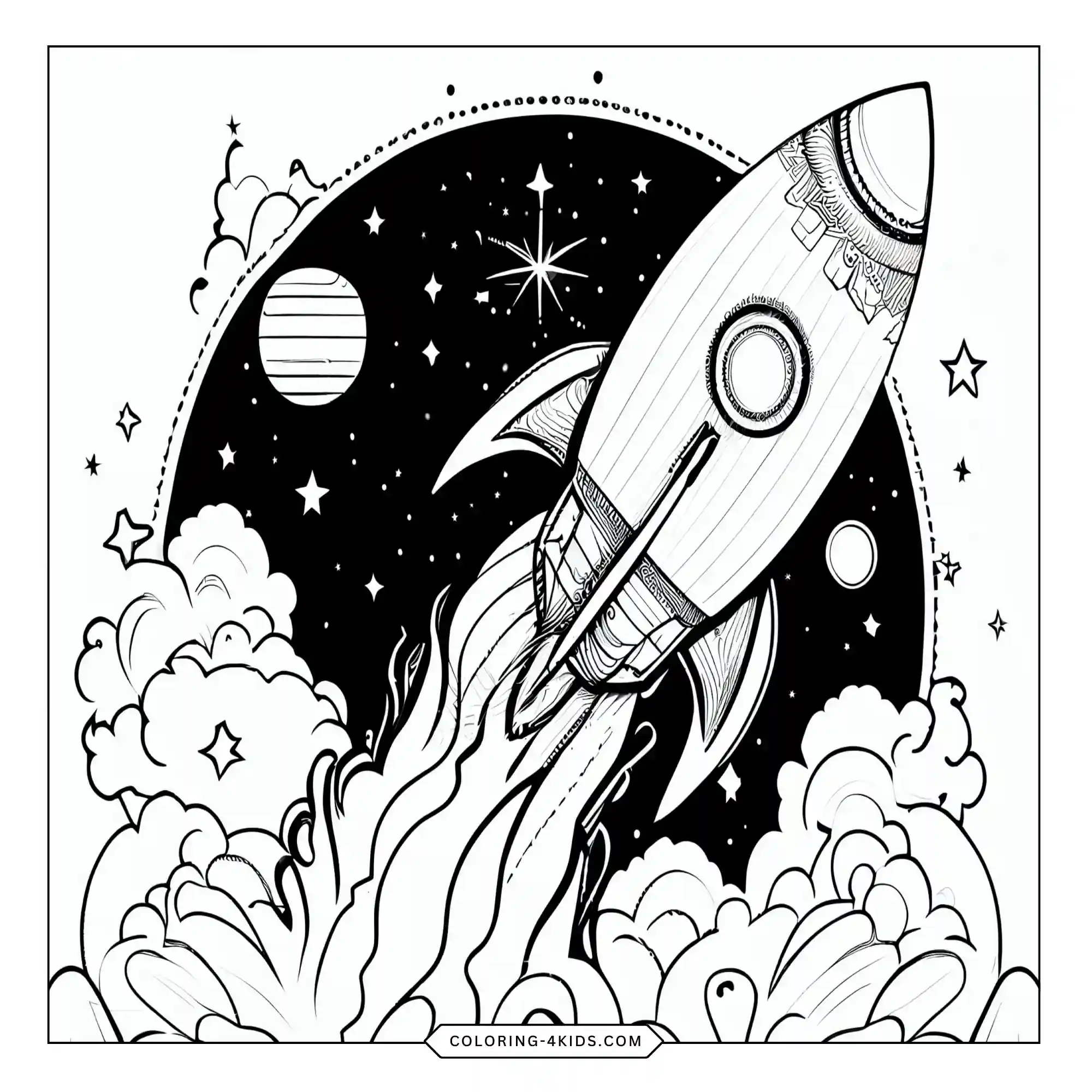 Free Spaceship Coloring Pages coloring page for kids