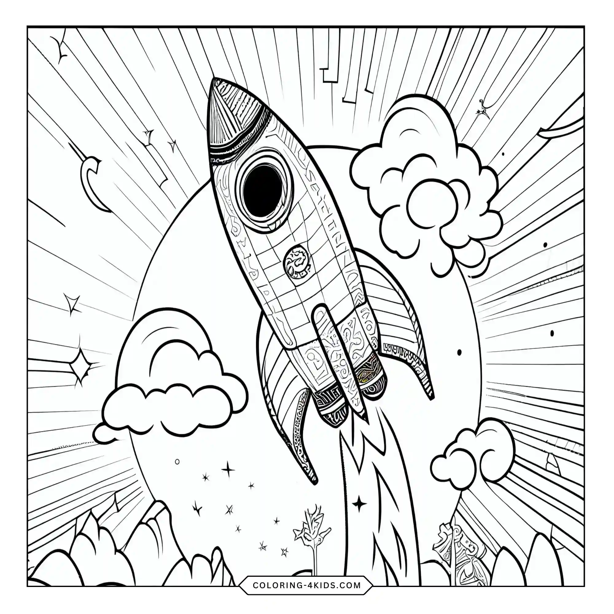 Spaceship Coloring Pages coloring page for kids