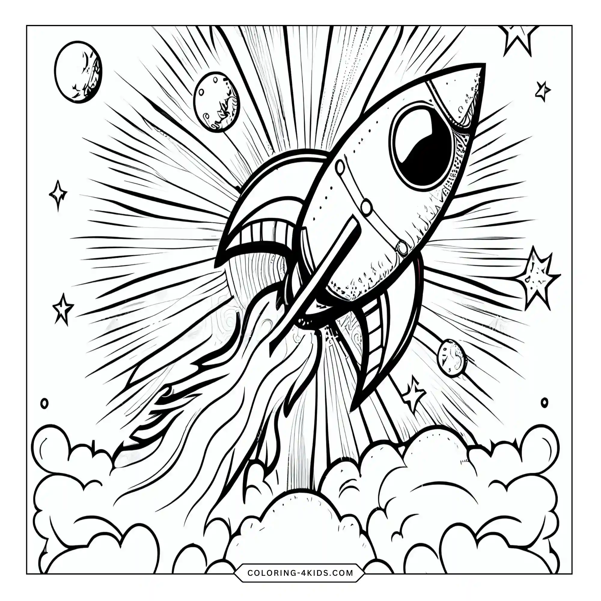 Printable Spaceship Coloring Pages coloring page for kids