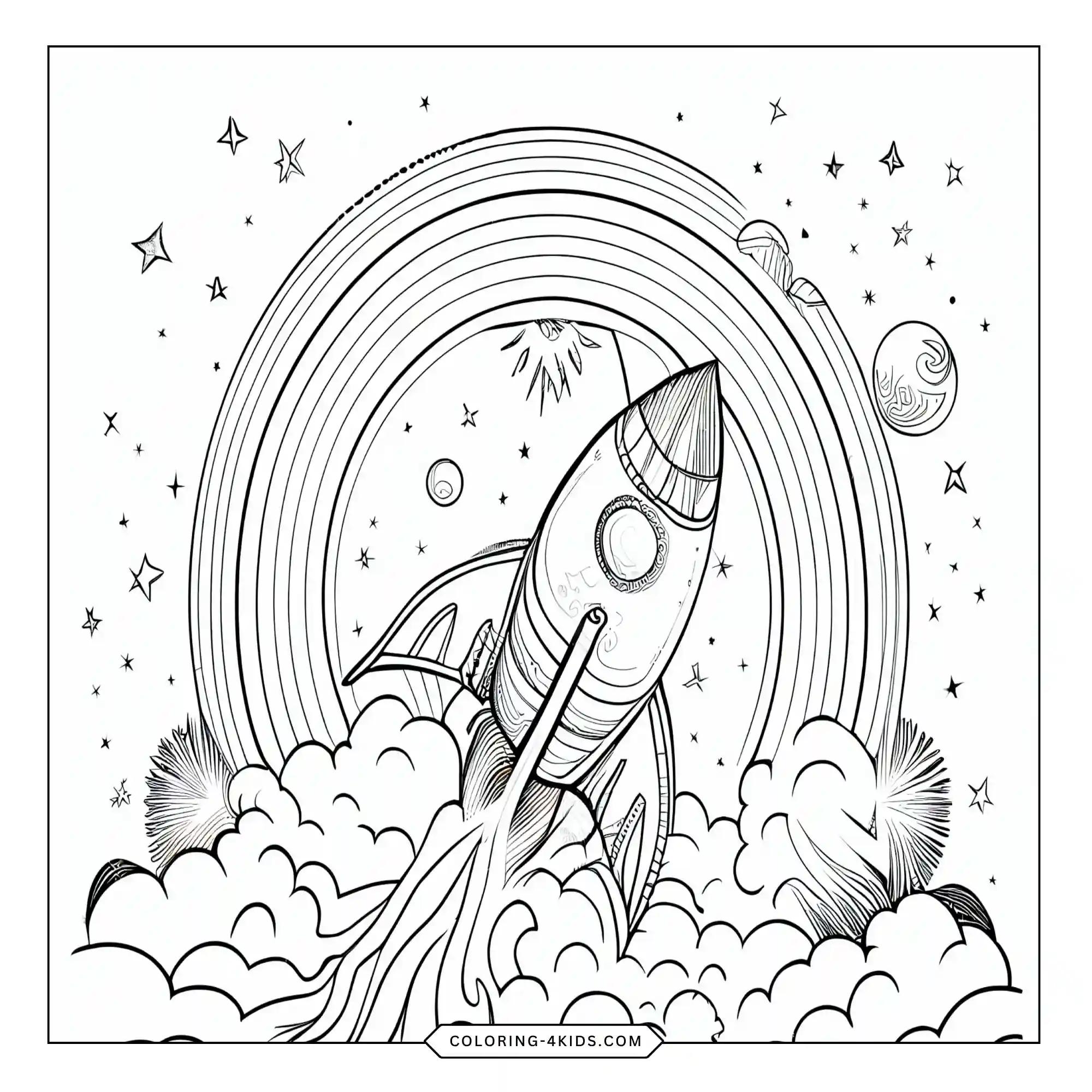 Spaceship Coloring Pages coloring page for kids