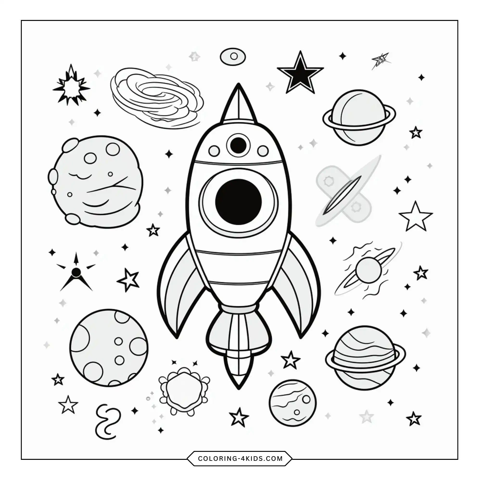 Printable Spaceship Coloring Pages coloring page for kids