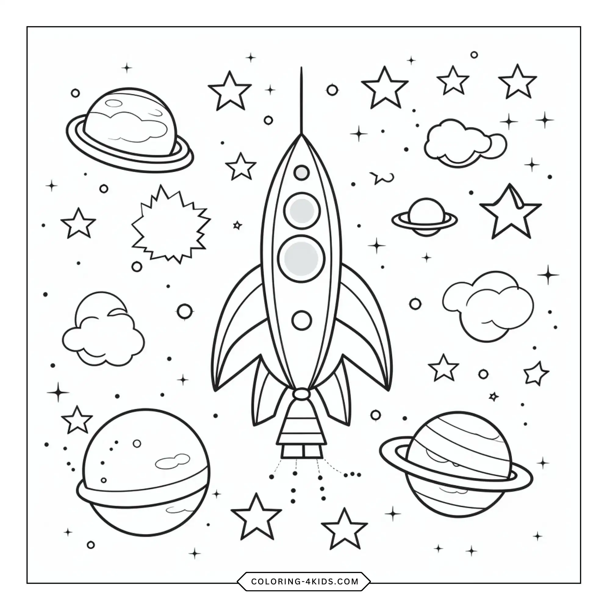 Free Spaceship Coloring Pages coloring page for kids