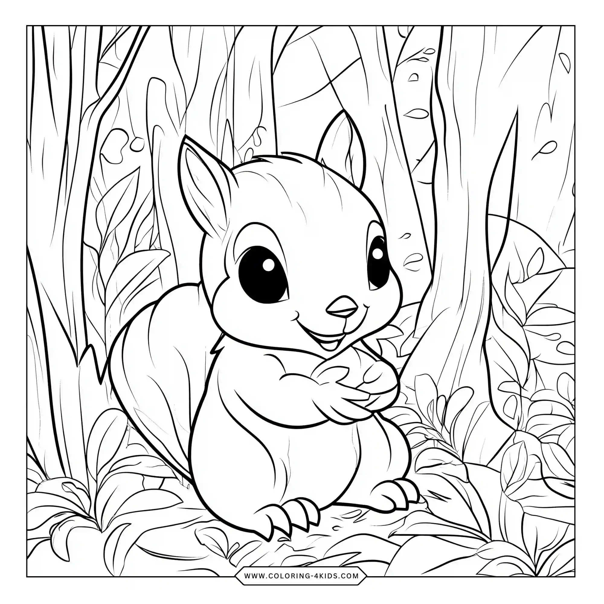 Squirrel Coloring Pages coloring page for kids