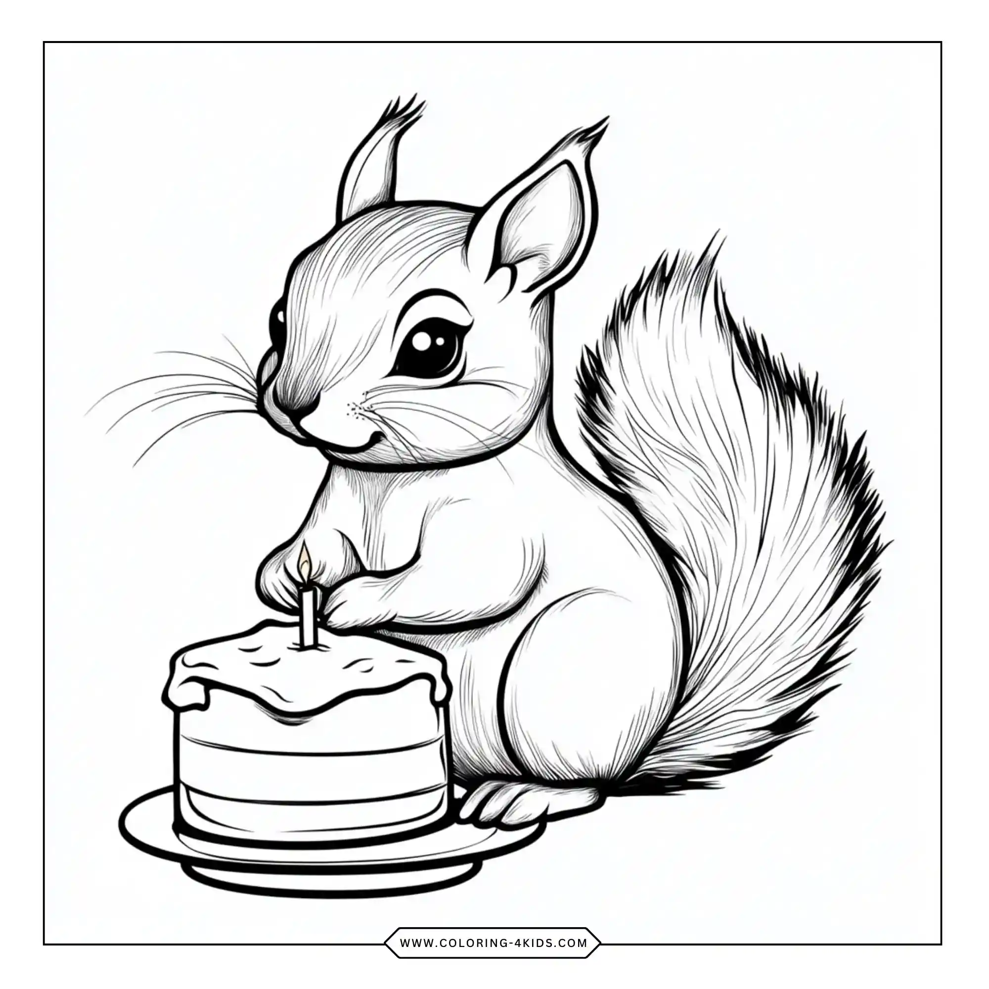 Squirrel Coloring Pages coloring page for kids