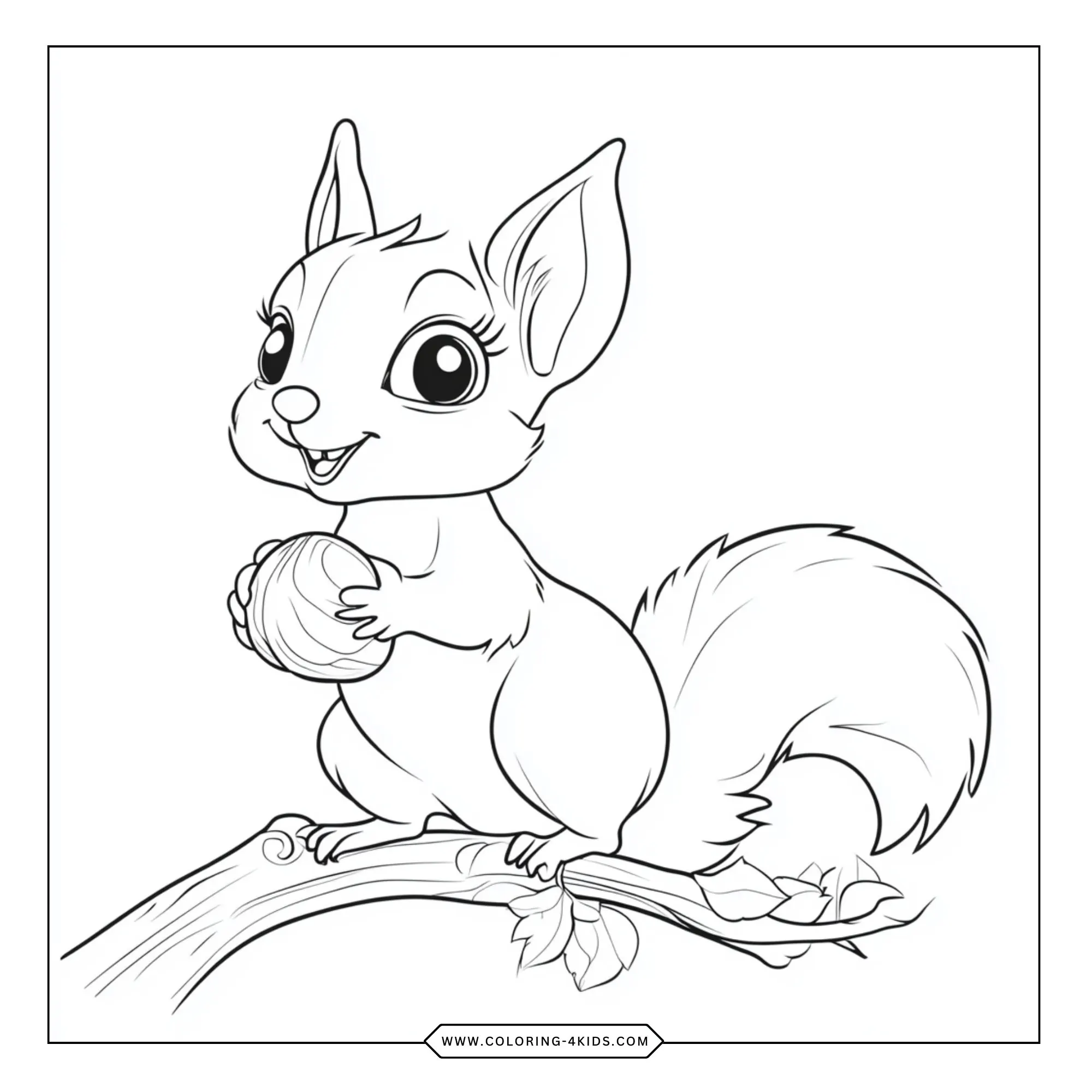 Printable Squirrel Coloring Pages coloring page for kids
