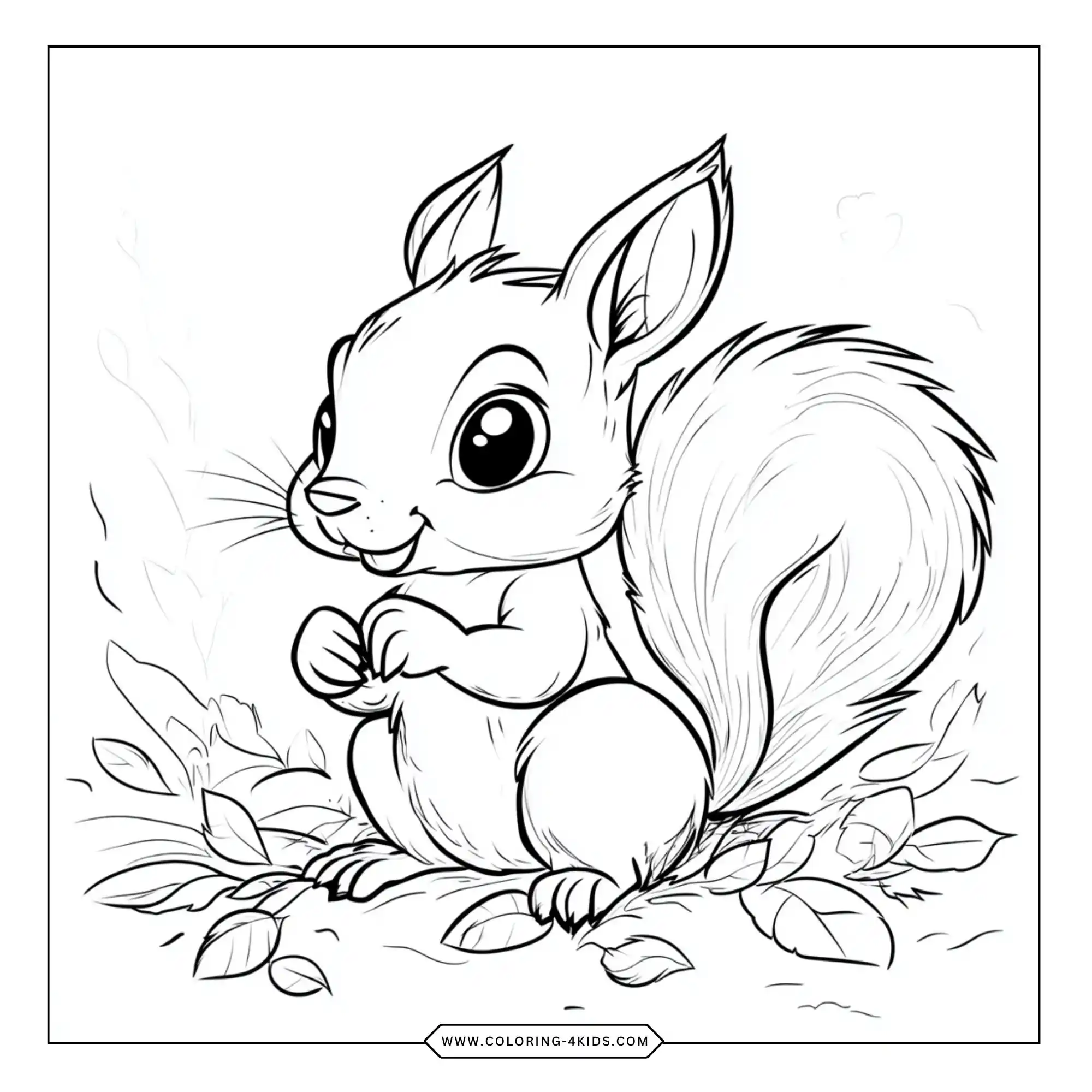 Squirrel Coloring Pages coloring page for kids