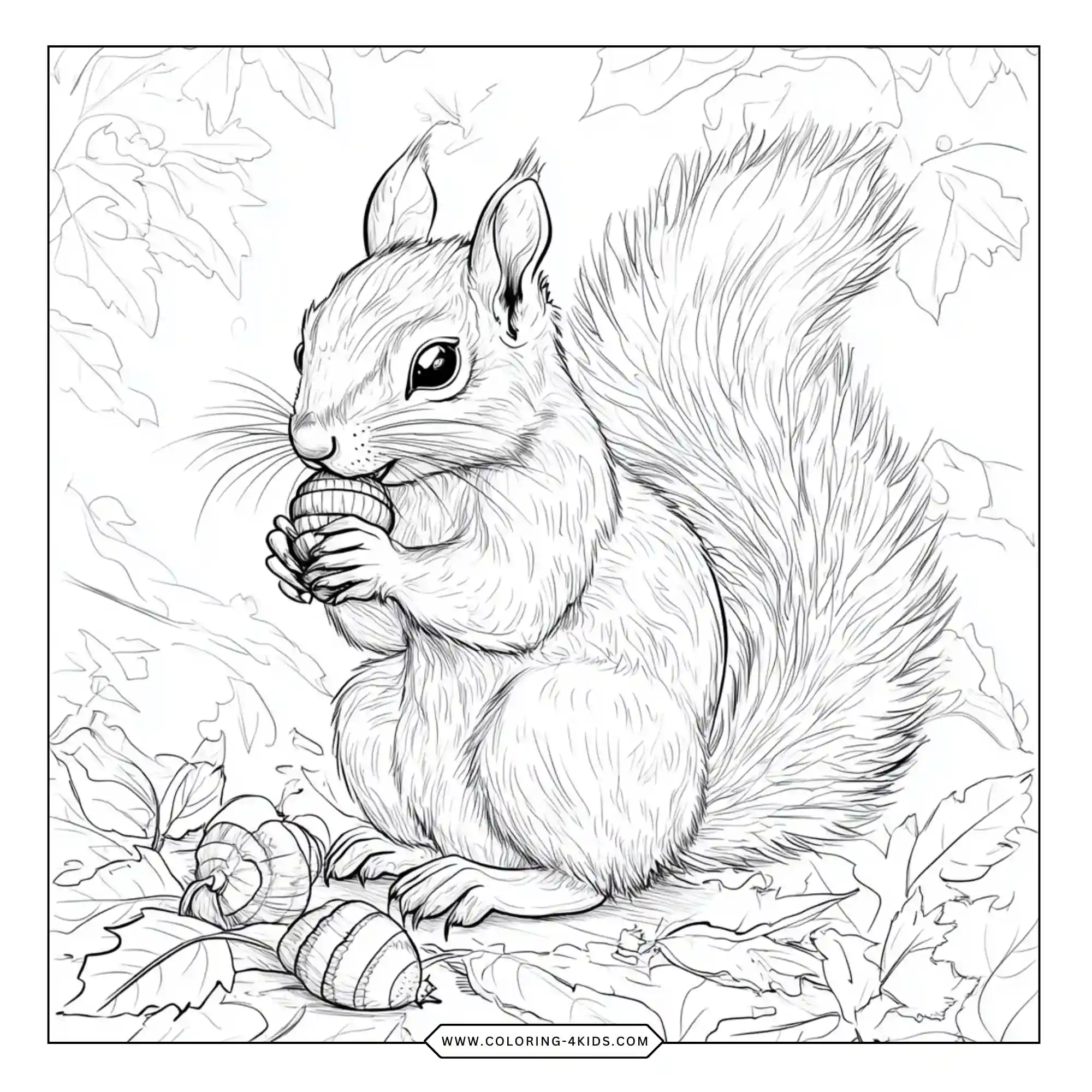 Free Squirrel Coloring Pages coloring page for kids