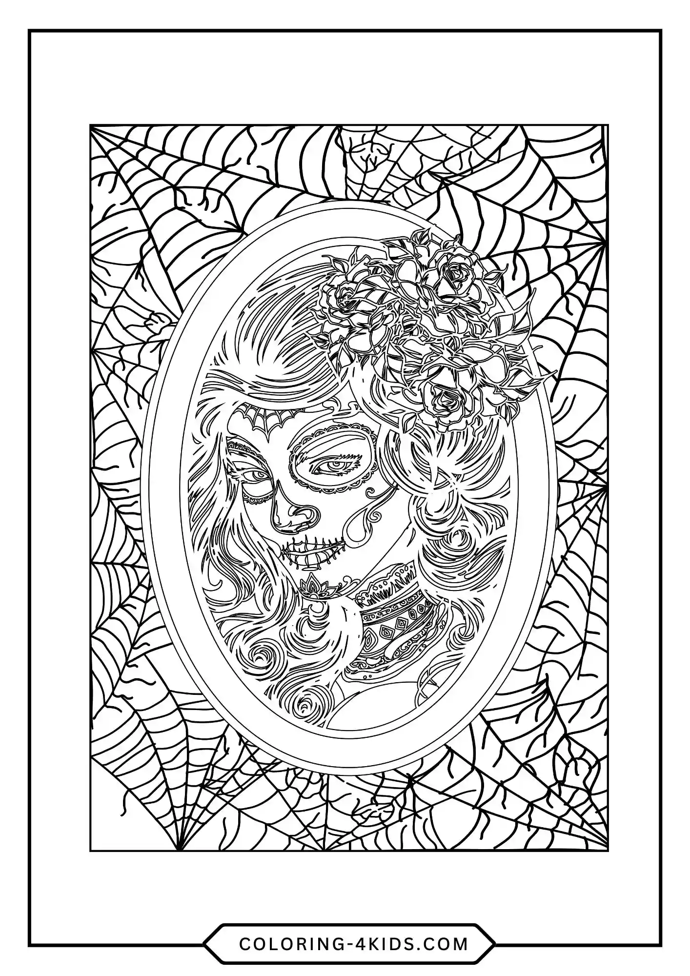 Printable Teens Halloween Coloring Pages coloring page for kids