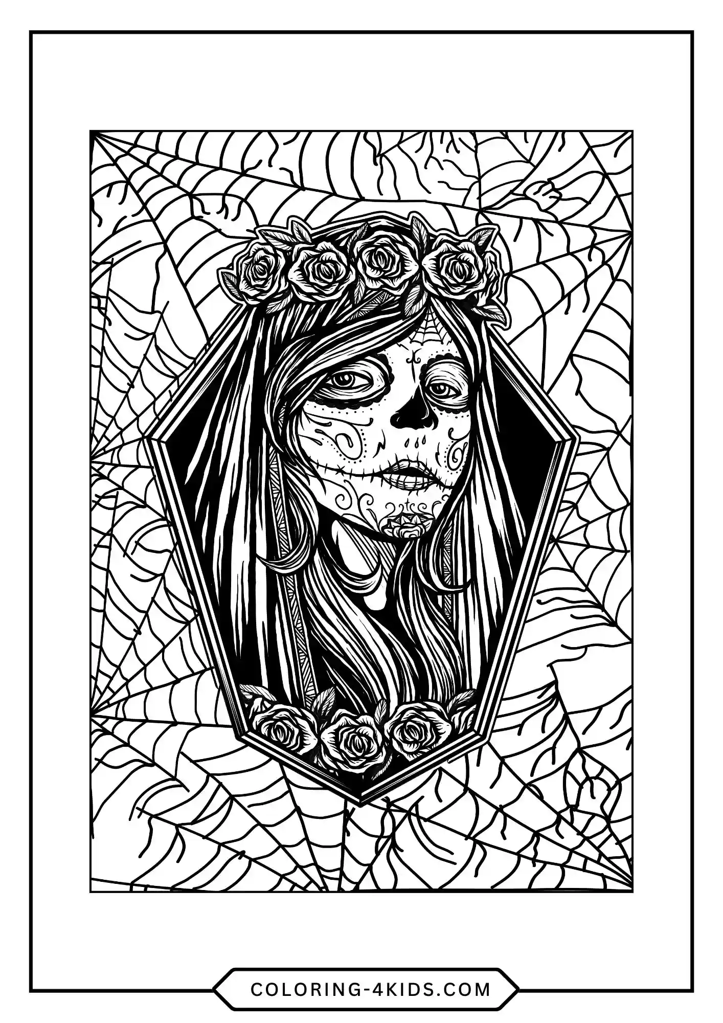 Printable Teens Halloween Coloring Pages coloring page for kids
