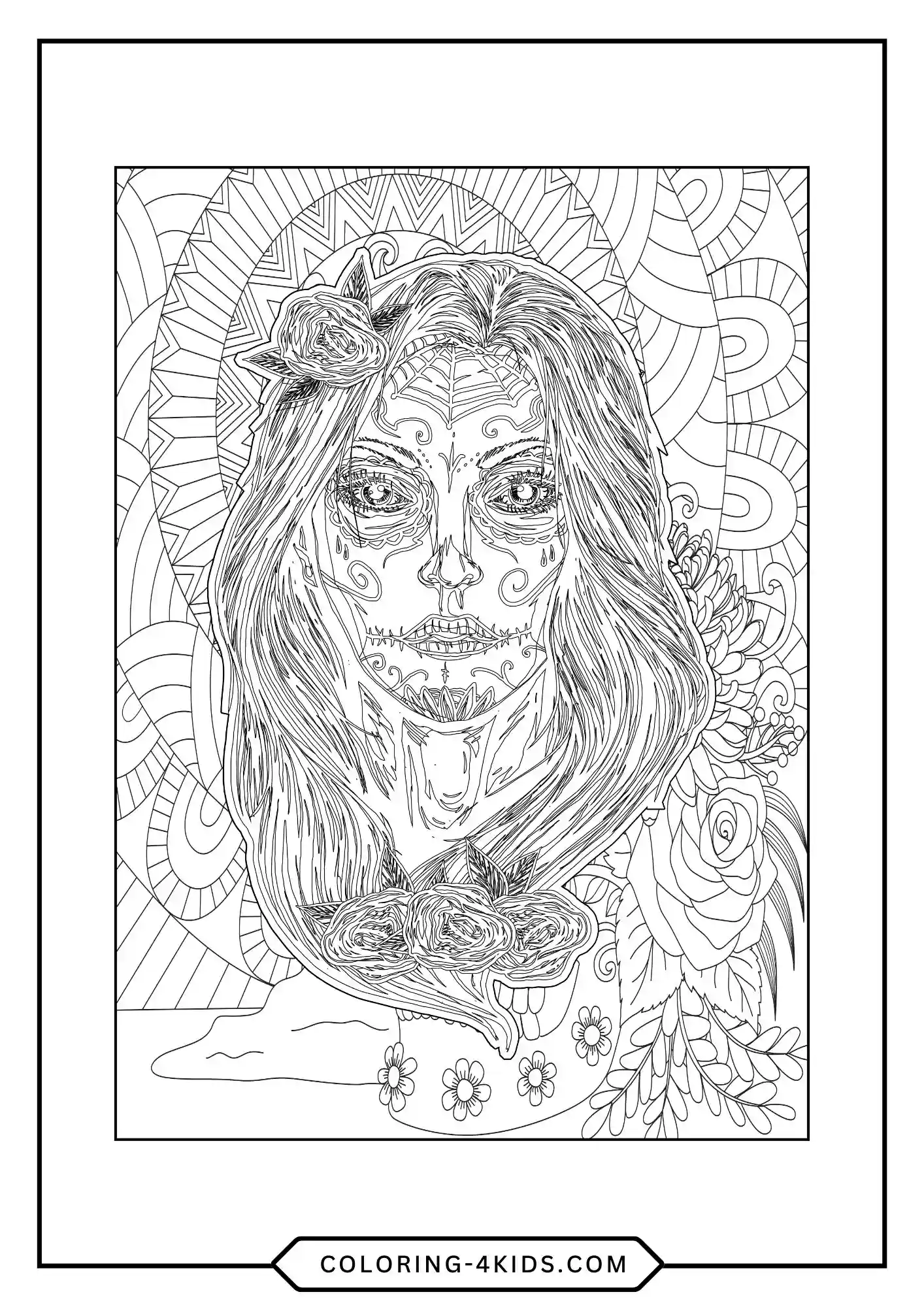 Free Teens Halloween Coloring Pages coloring page for kids