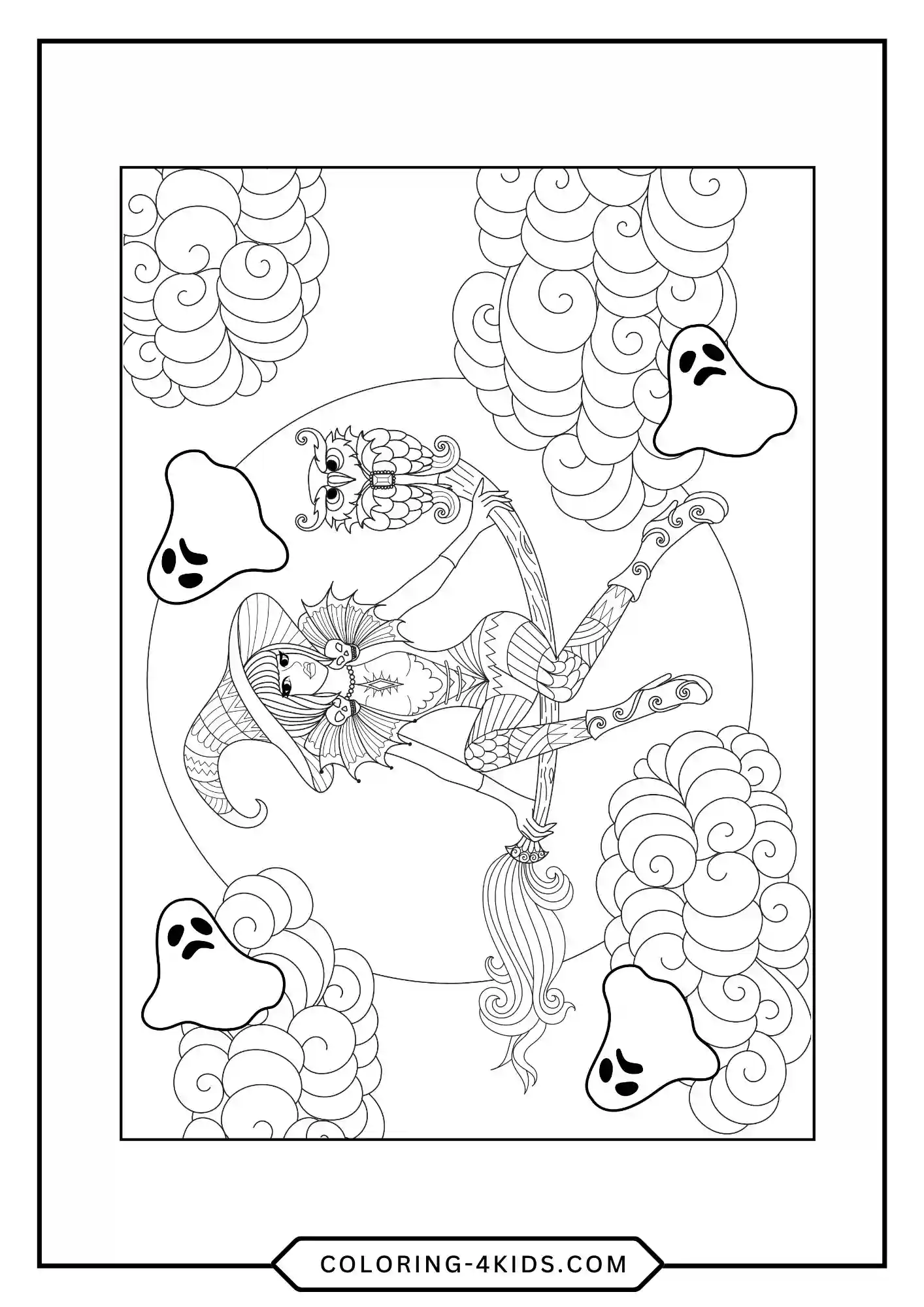 Free Teens Halloween Coloring Pages coloring page for kids