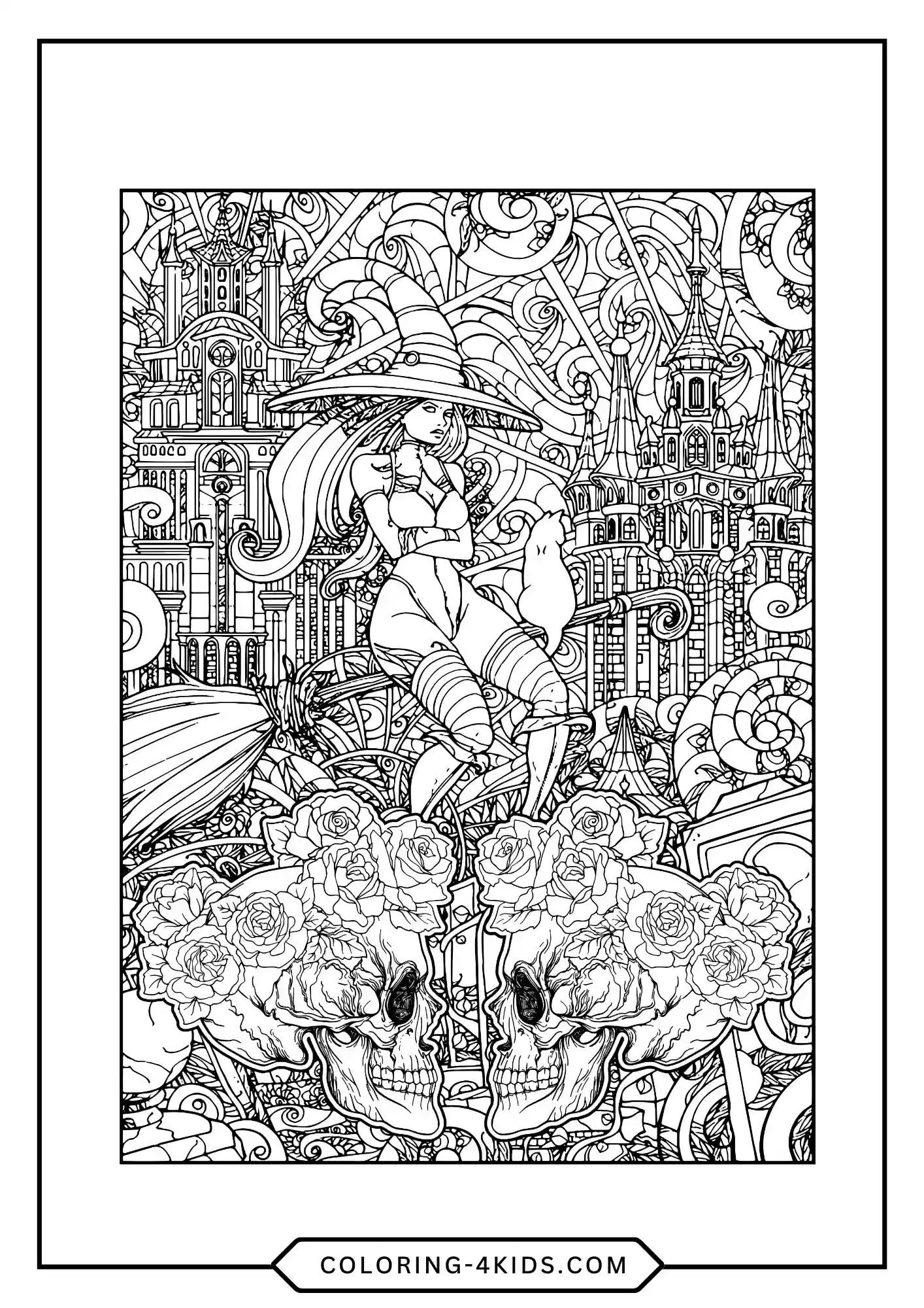 Free Teens Halloween Coloring Pages coloring page for kids