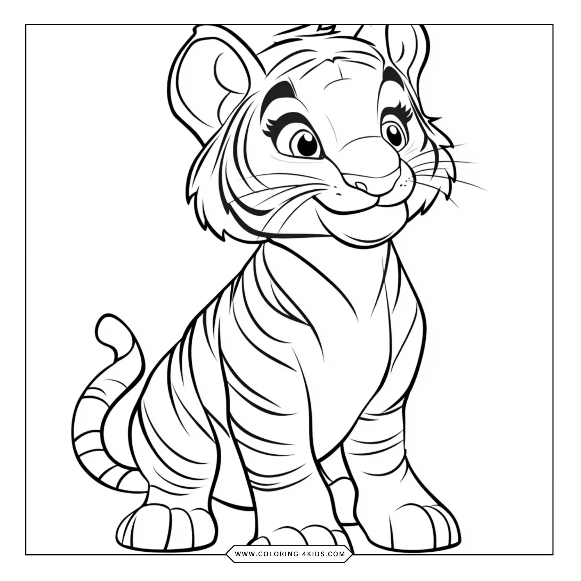 Free Tiger Coloring Pages coloring page for kids
