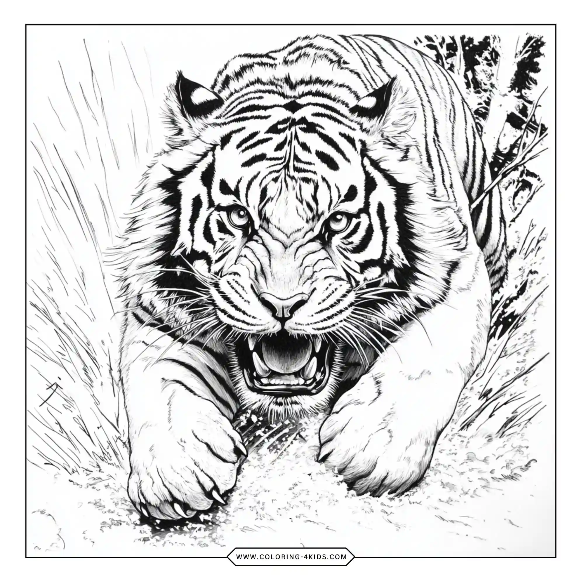 Tiger Coloring Pages coloring page for kids