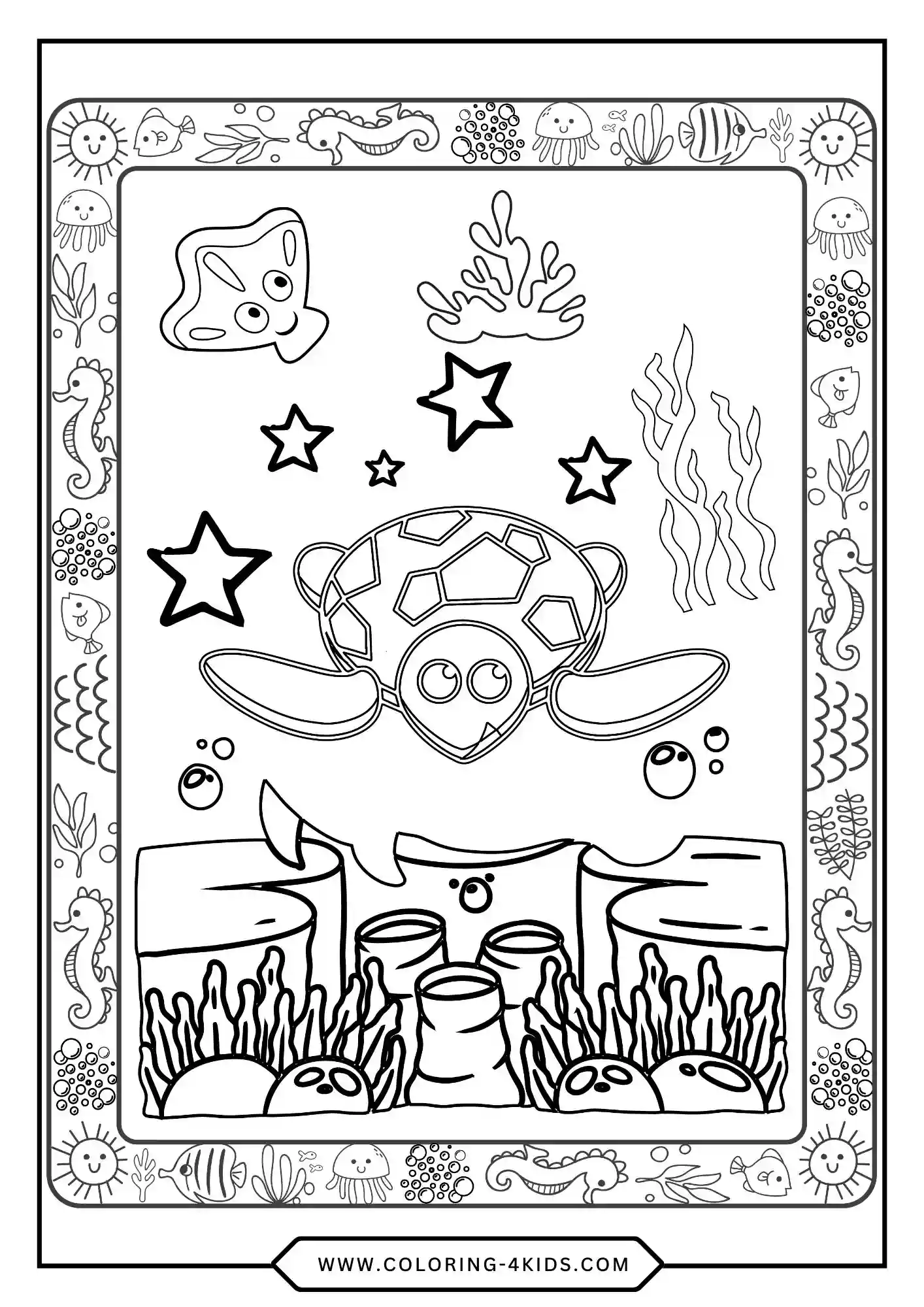 Turtle Coloring Pages coloring page for kids