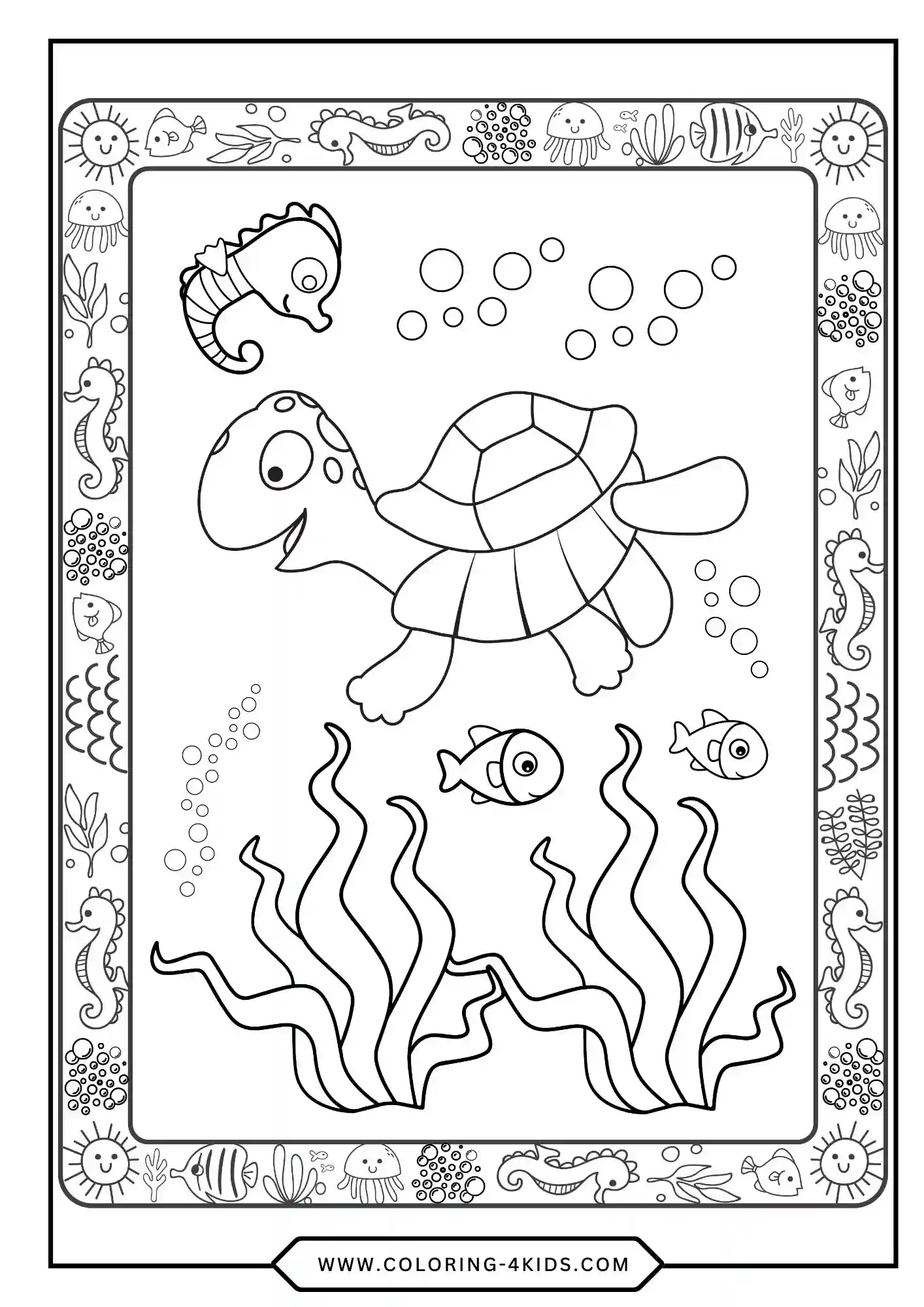 Turtle Coloring Pages coloring page for kids