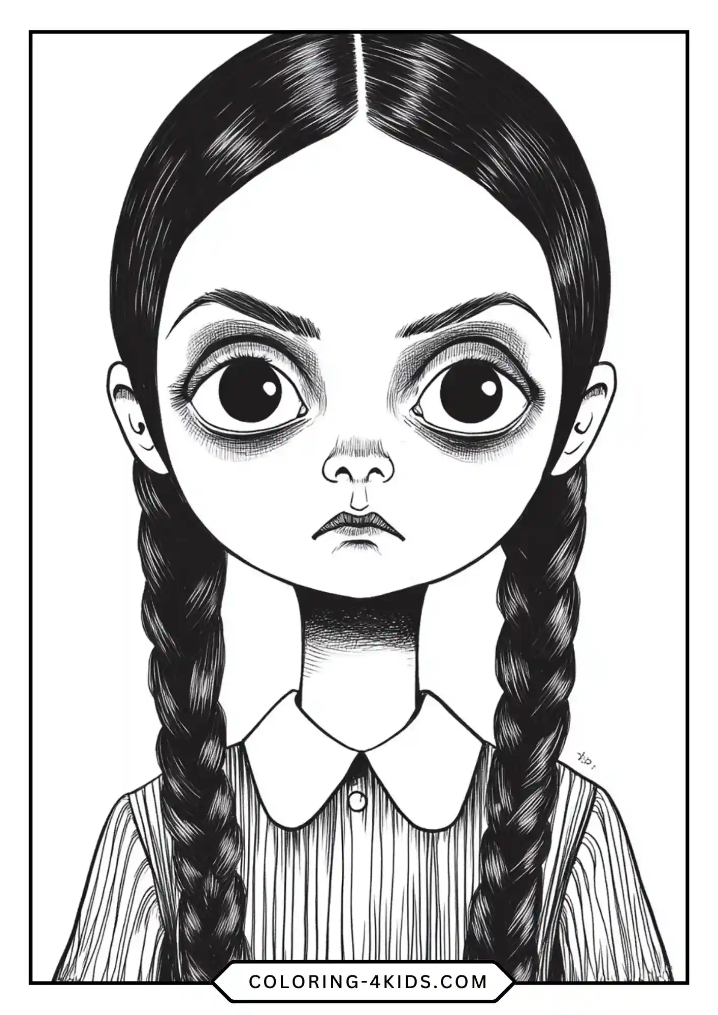 Wednesday Addams Coloring Pages coloring page for kids