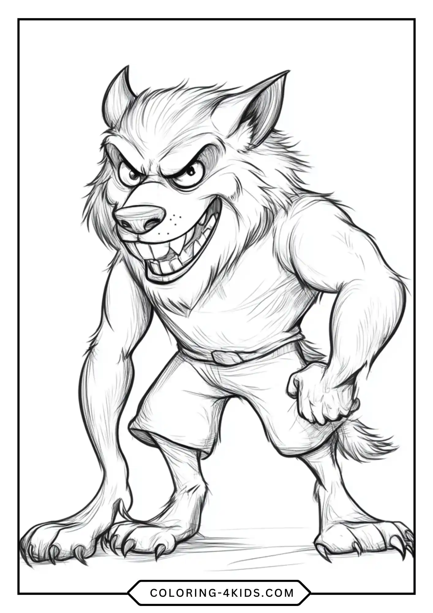 Were Wolf Coloring Pages coloring page for kids