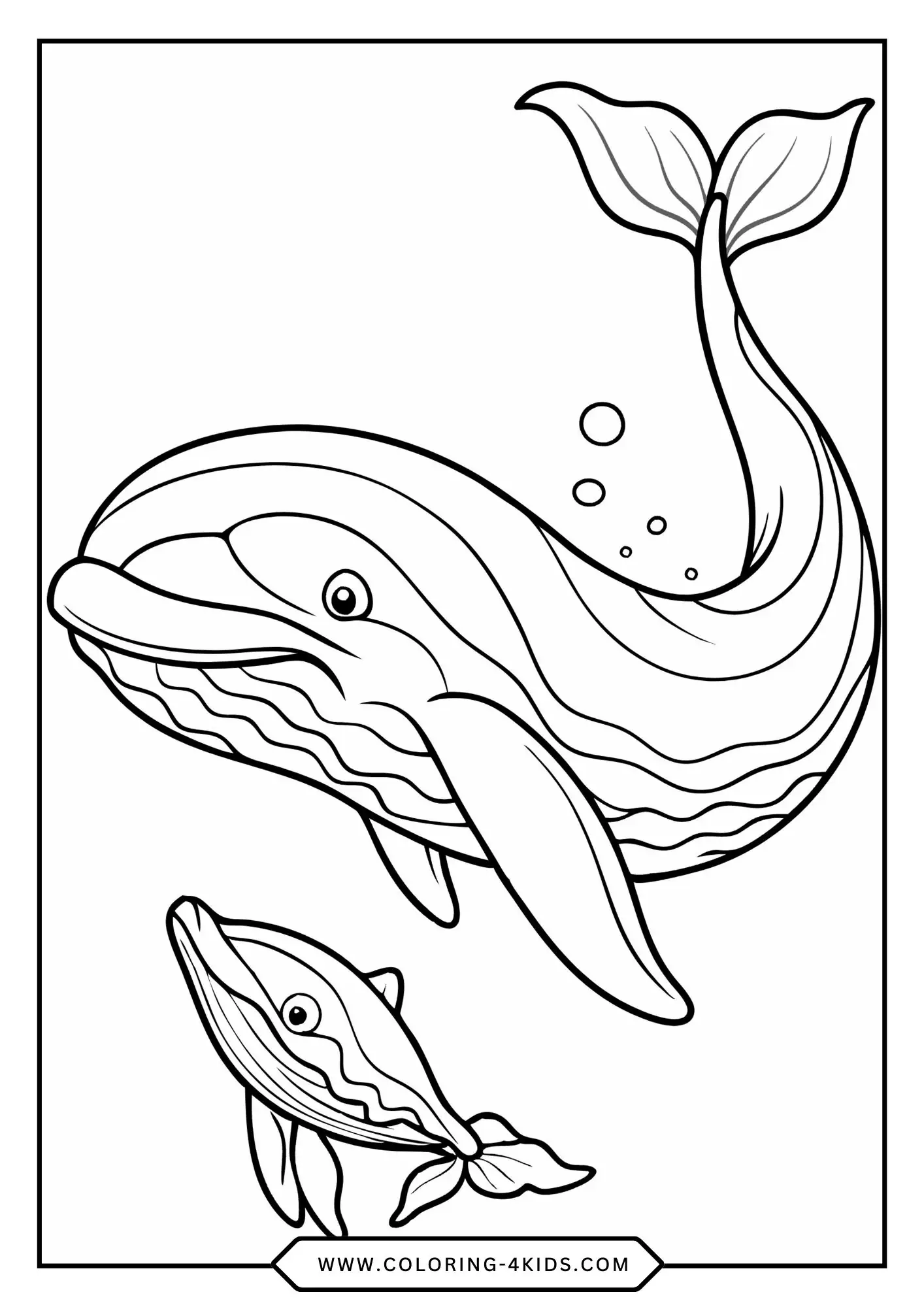 Printable Whale Coloring Pages coloring page for kids