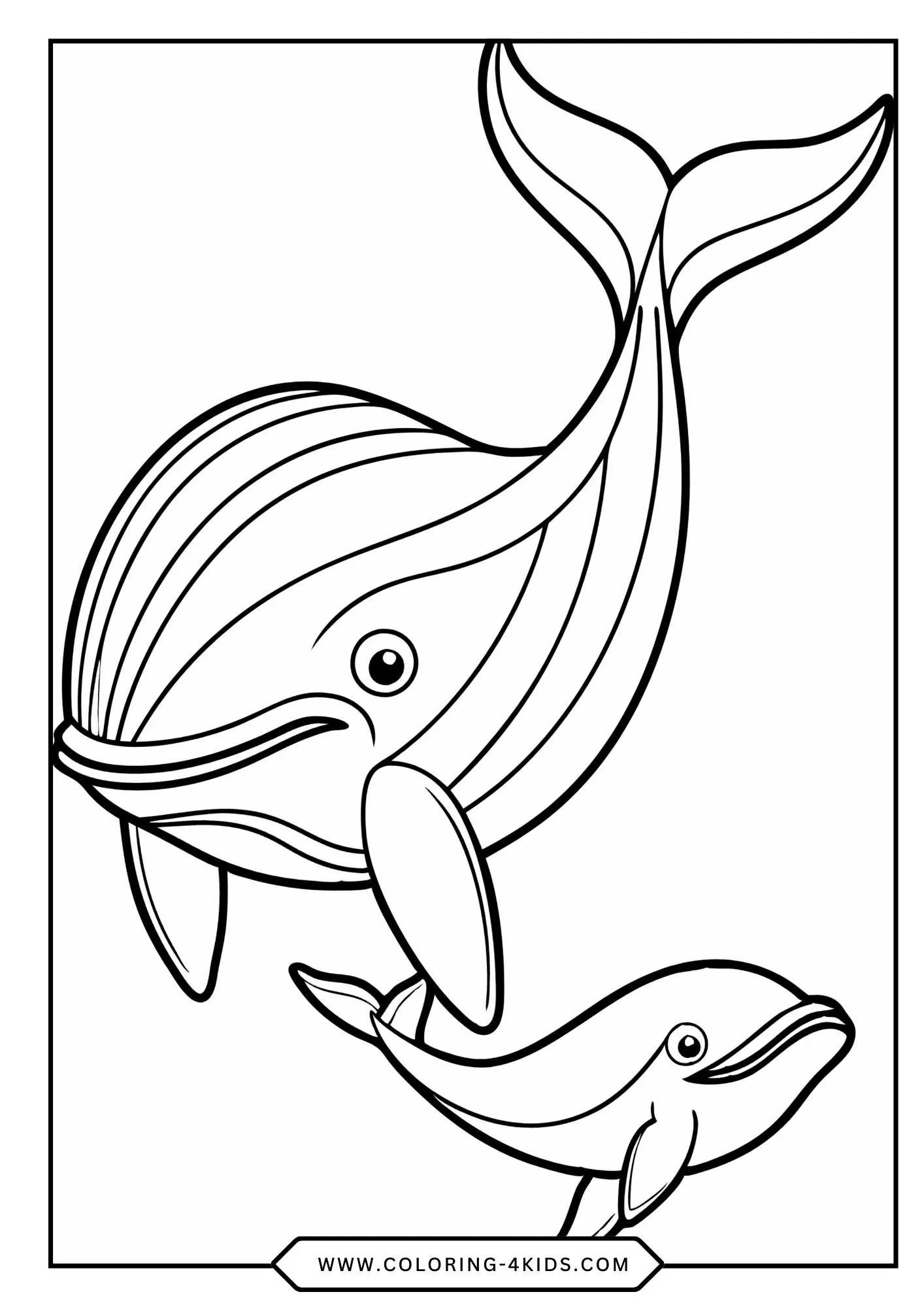 Free Whale Coloring Pages coloring page for kids