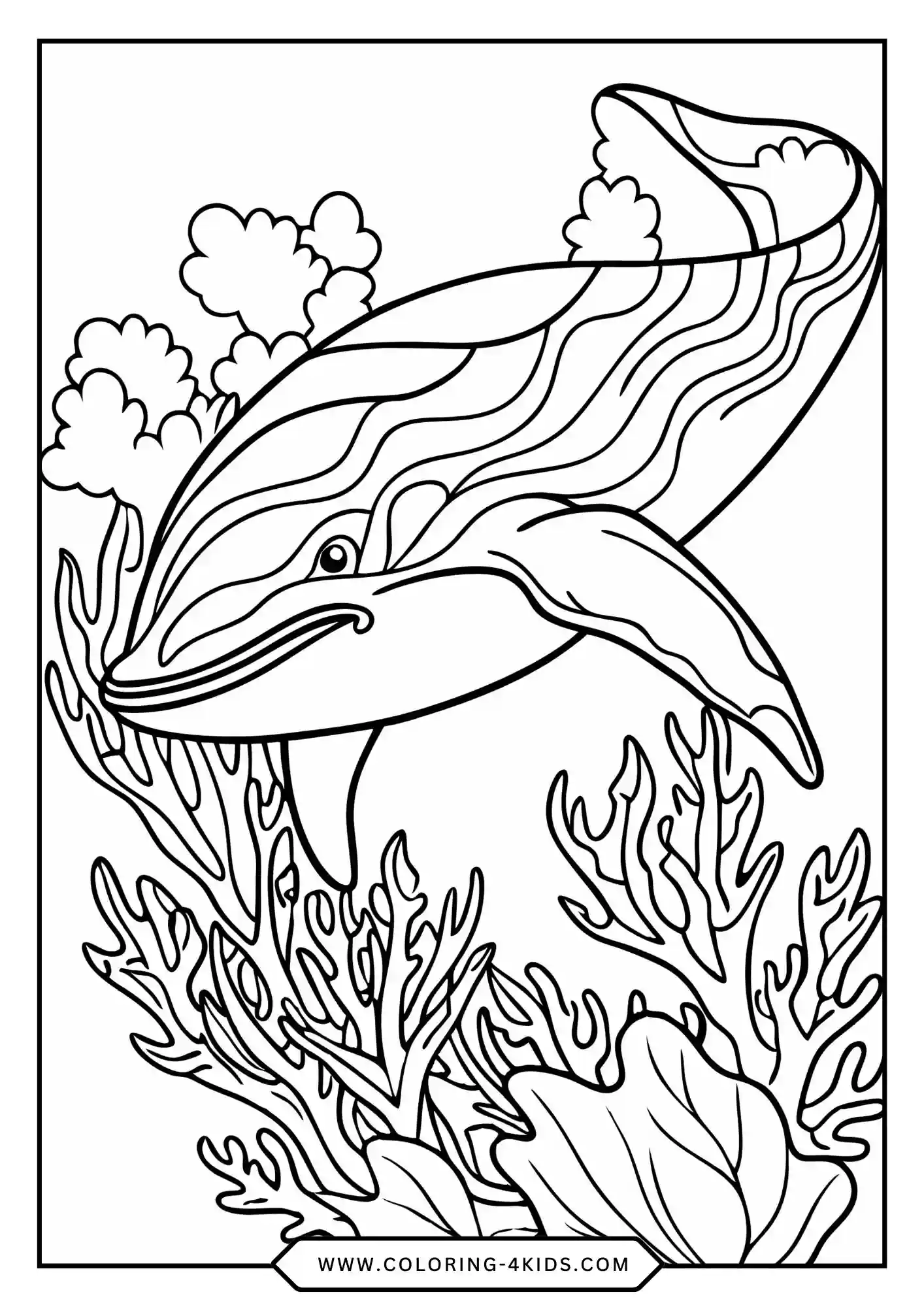 Printable Whale Coloring Pages coloring page for kids