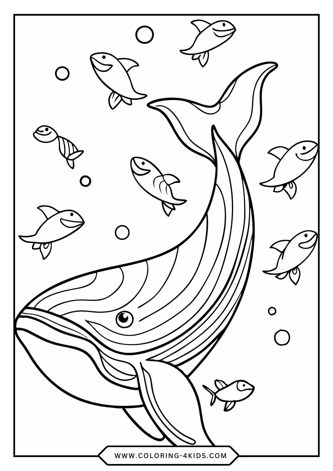 Free Whale Coloring Pages coloring page for kids