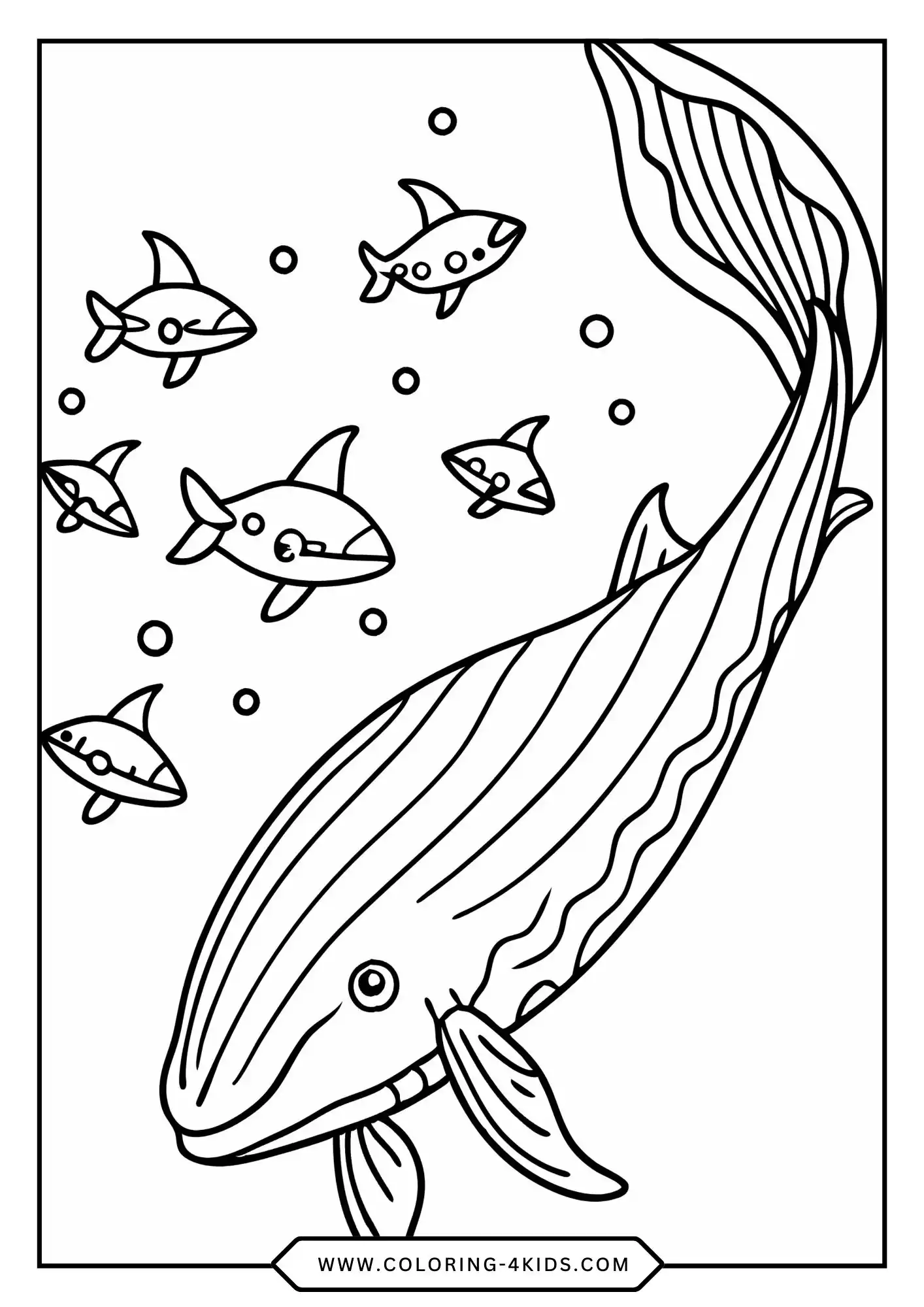 Printable Whale Coloring Pages coloring page for kids