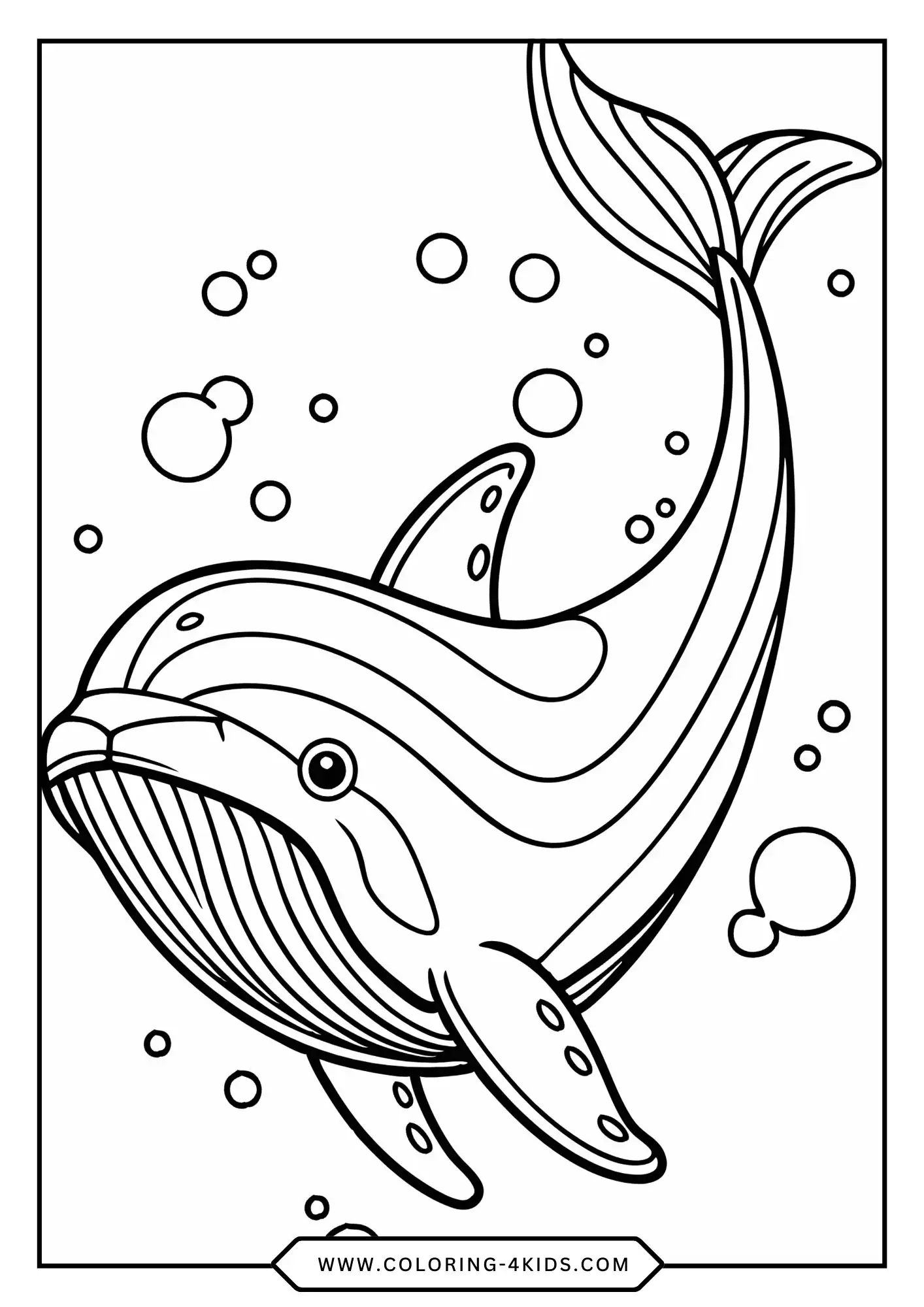Free Whale Coloring Pages coloring page for kids