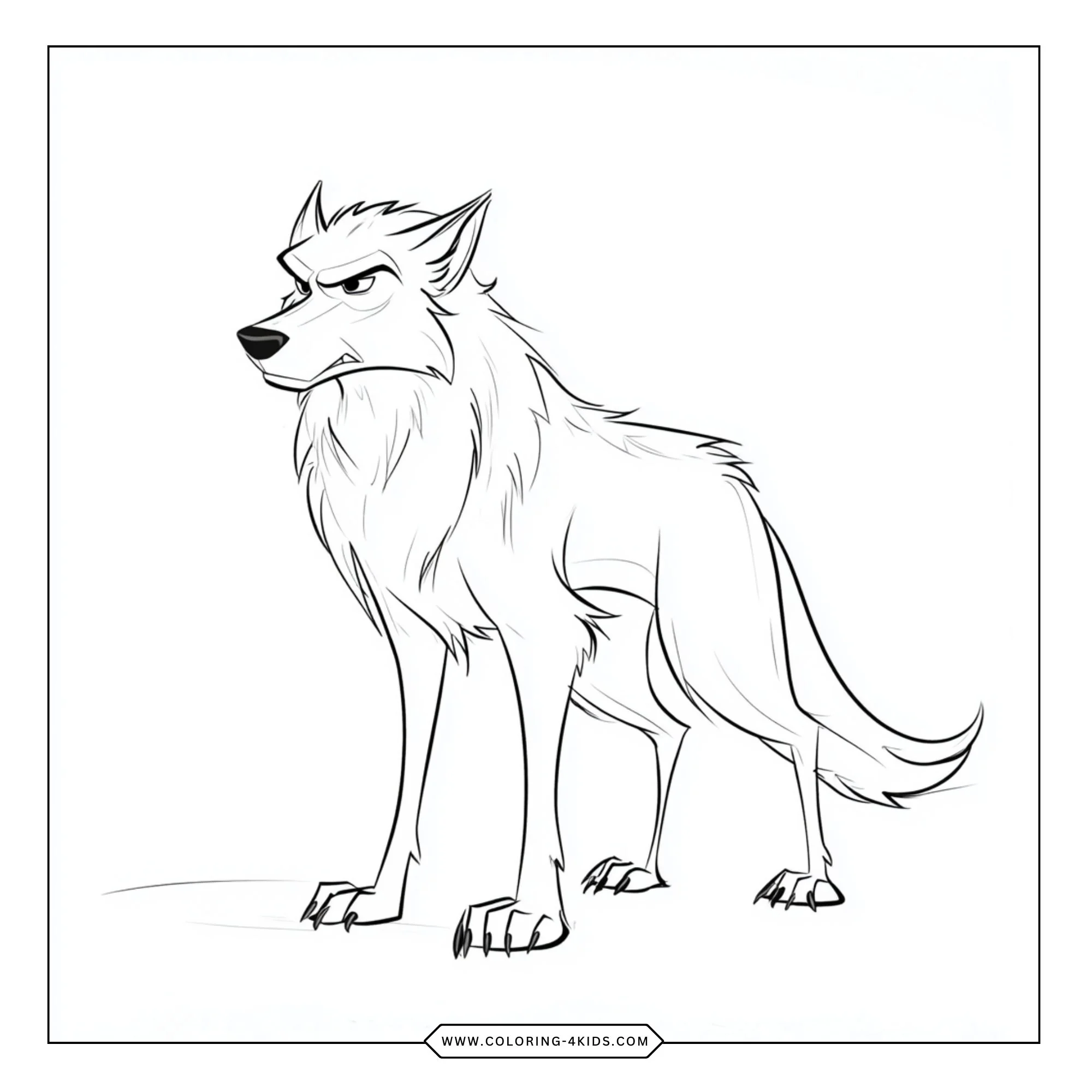 Free Wolf Coloring Coloring Pages coloring page for kids