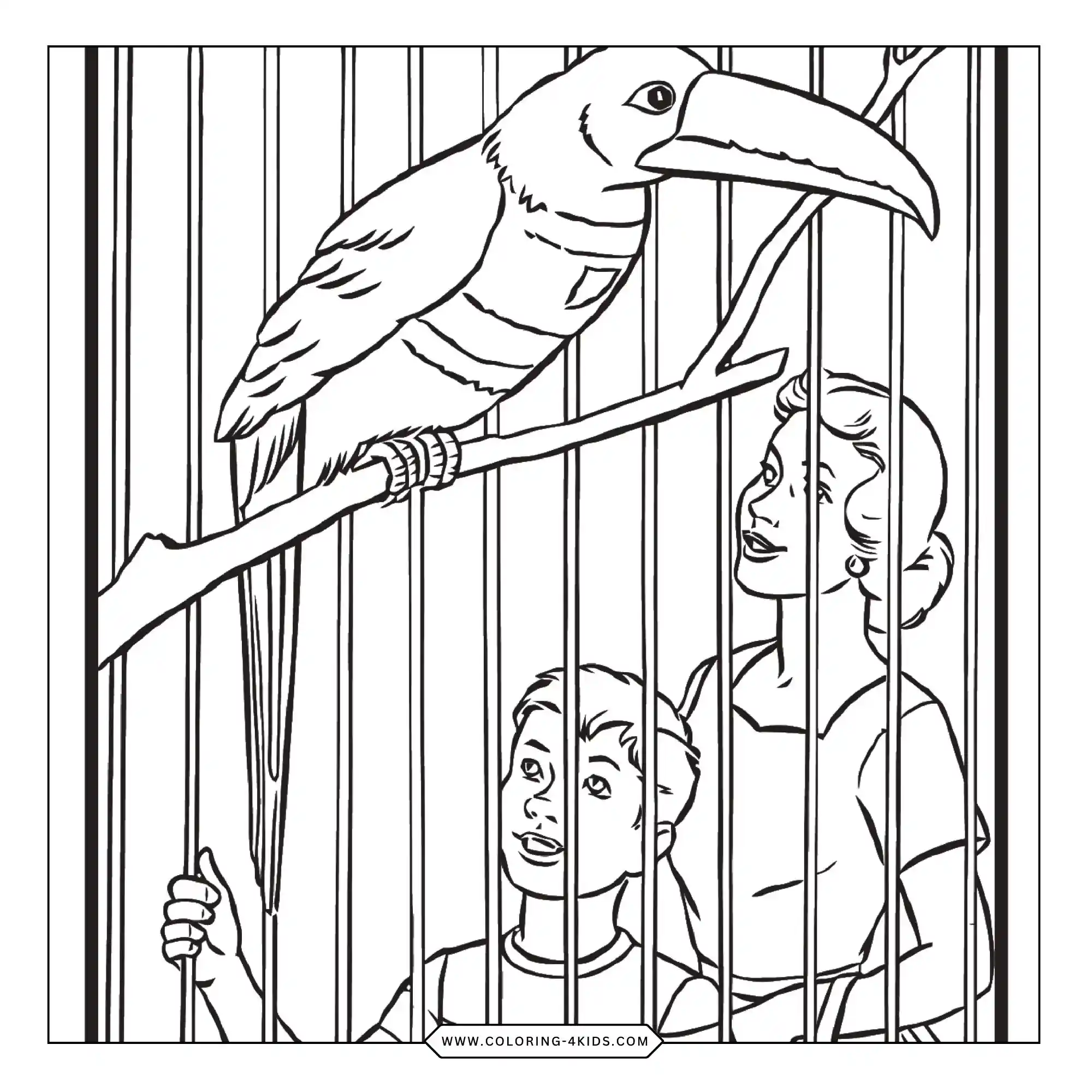 Free Zoo Animals Coloring Pages coloring page for kids