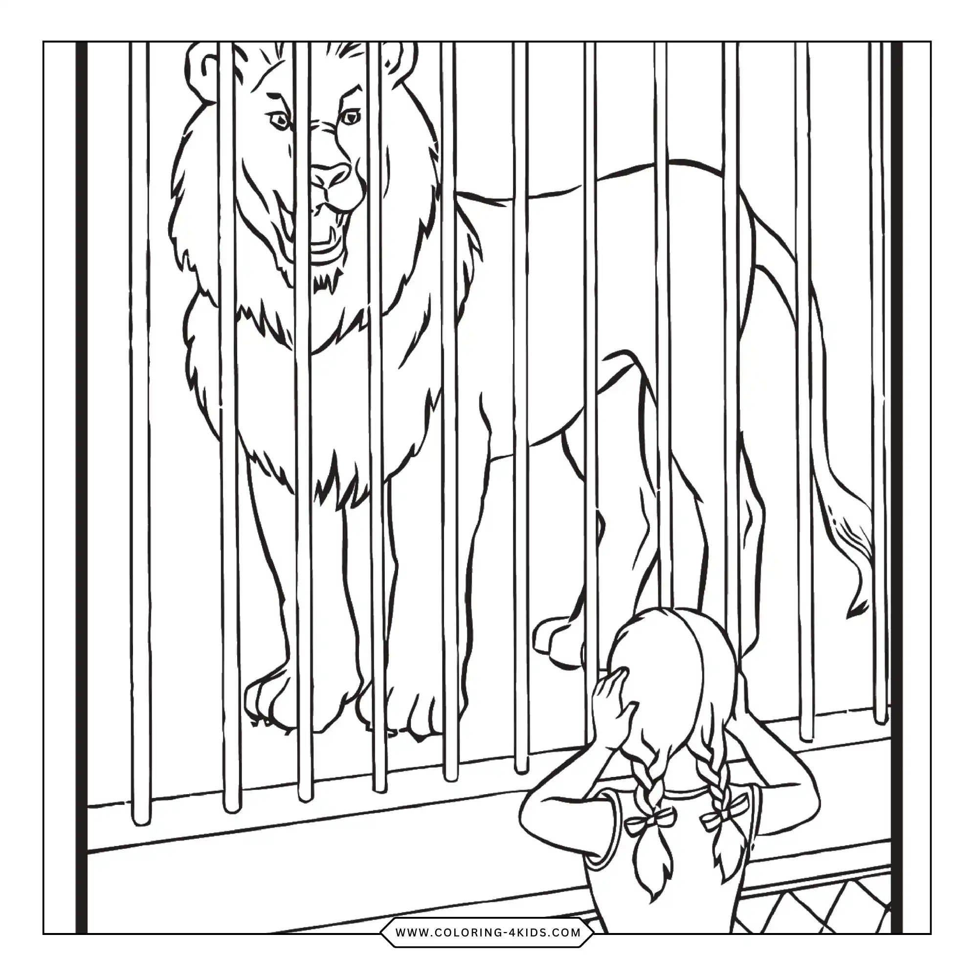 Printable Zoo Animals Coloring Pages coloring page for kids